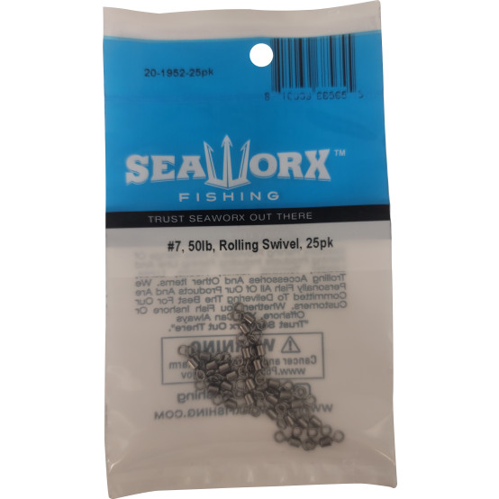 #7, 50lb, Rolling Swivel, 25pk