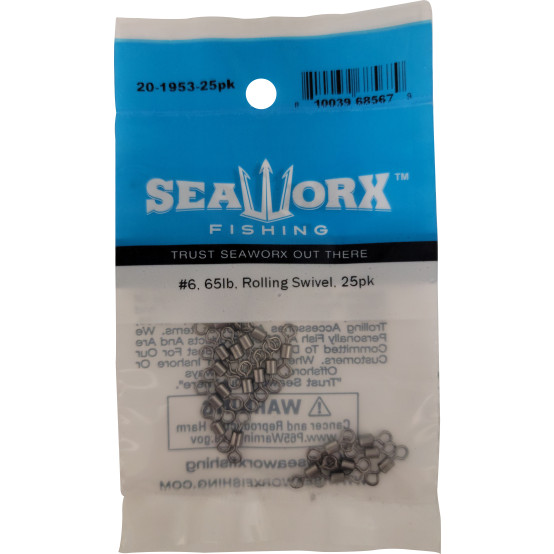 #6, 65lb, Rolling Swivel, 25pk