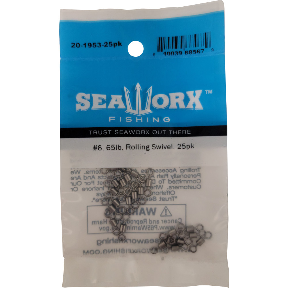 #6, 65lb, Rolling Swivel, 25pk