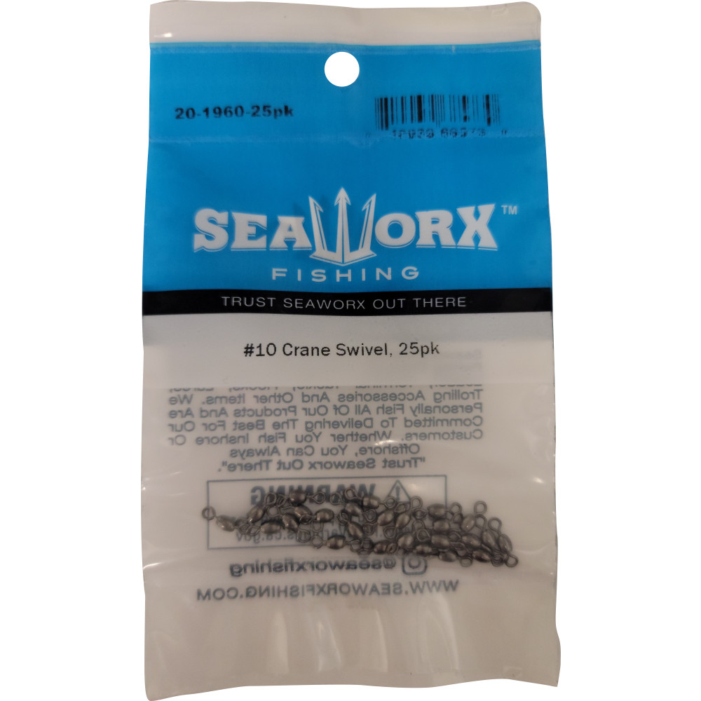 #10, 30lb, Crane Swivel, 25pk