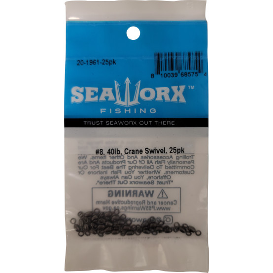 #8, 40lb, Crane Swivel, 25pk