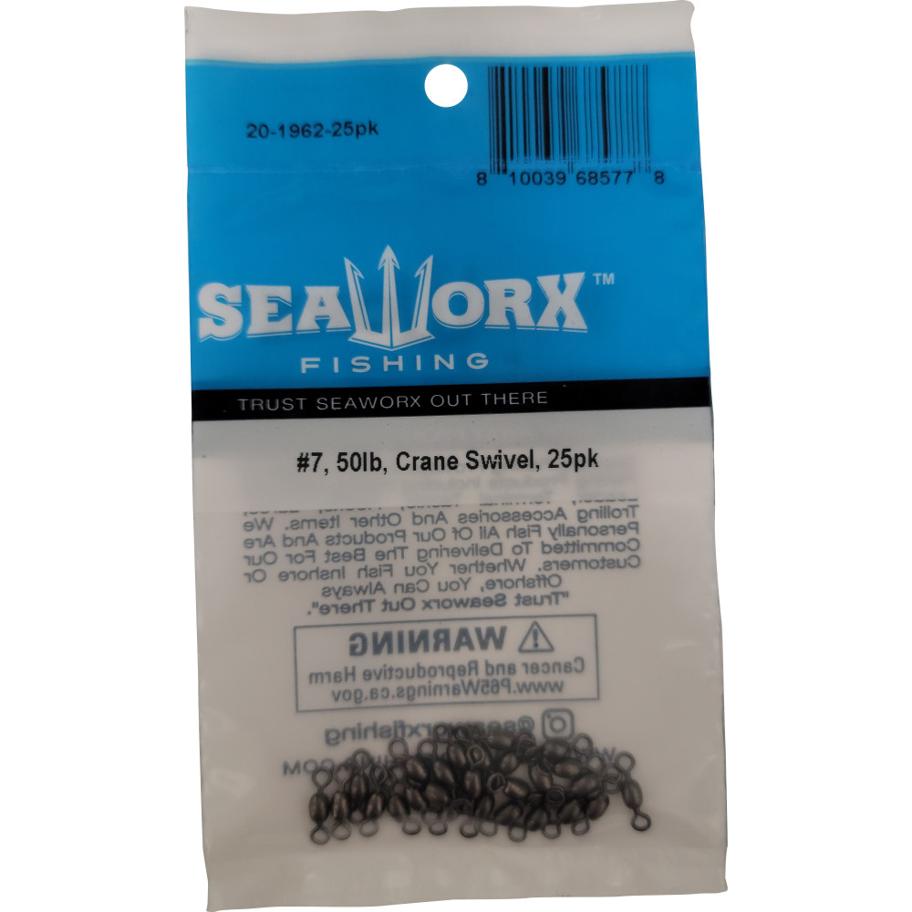 #7, 50lb, Crane Swivel, 25pk
