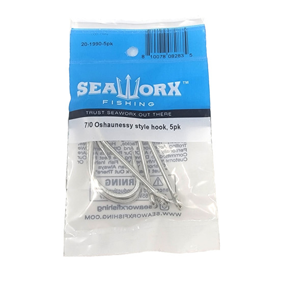7/0 Oshaunessy style hook, 5pk