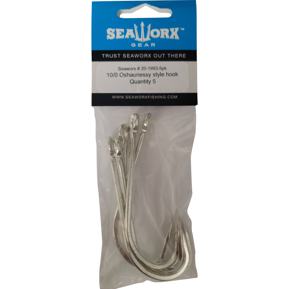 10/0 Oshaunessy style hook, 5pk