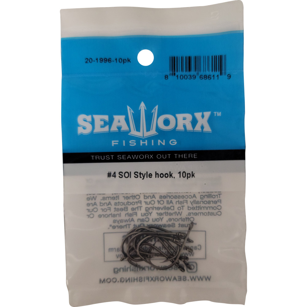 #4 SOI Style hook, 10pk