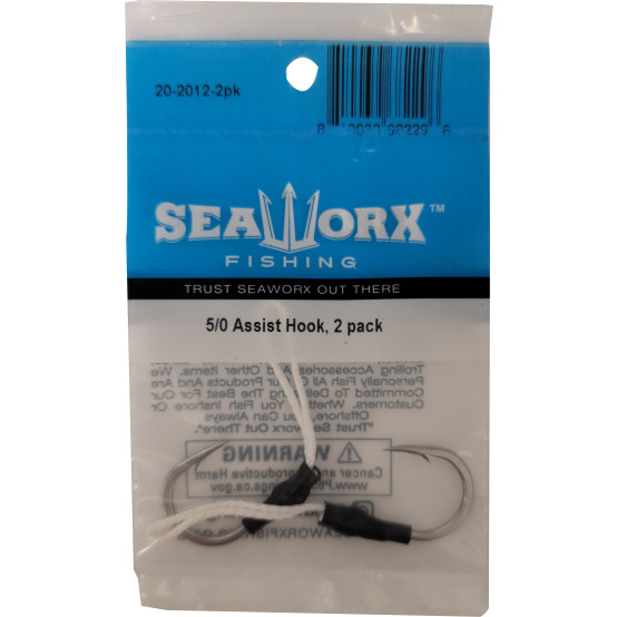 5/0 Assist hook w/ flash, 2pk