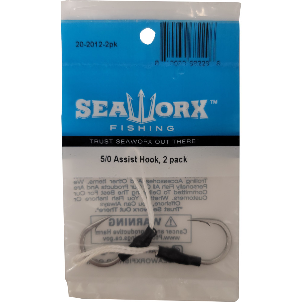 5/0 Assist hook w/ flash, 2pk