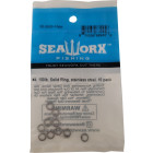 #4, 100lb, Solid Ring, stainless steel, 10pk