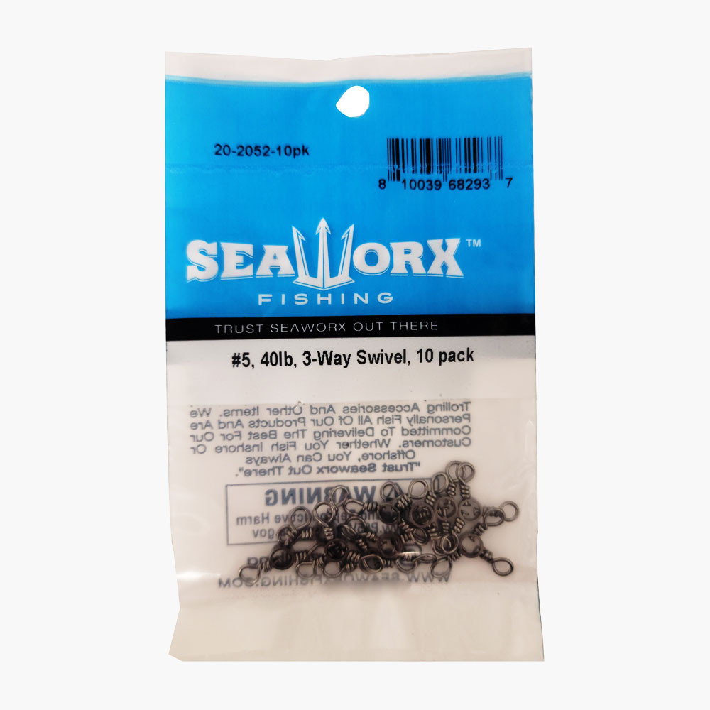 #5, 40lb, 3-Way Swivel, 10pk