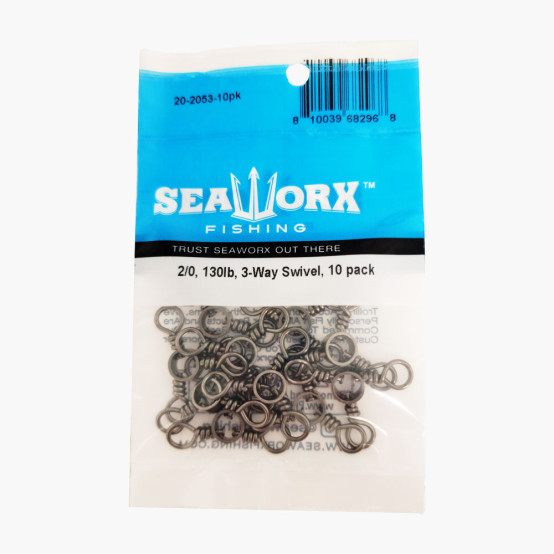 2/0, 130lb, 3-Way Swivel, 10pk
