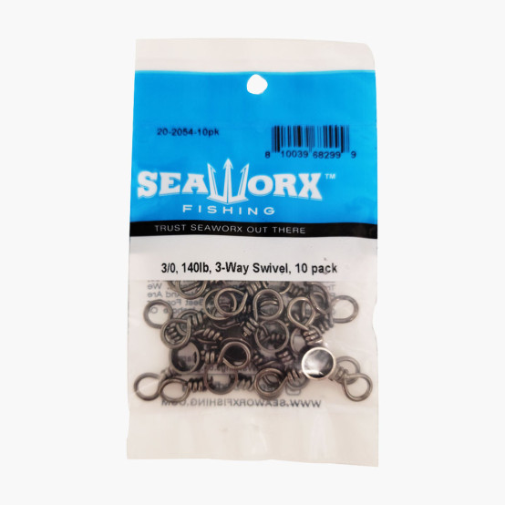 3/0, 140lb, 3-Way Swivel, 10 pack