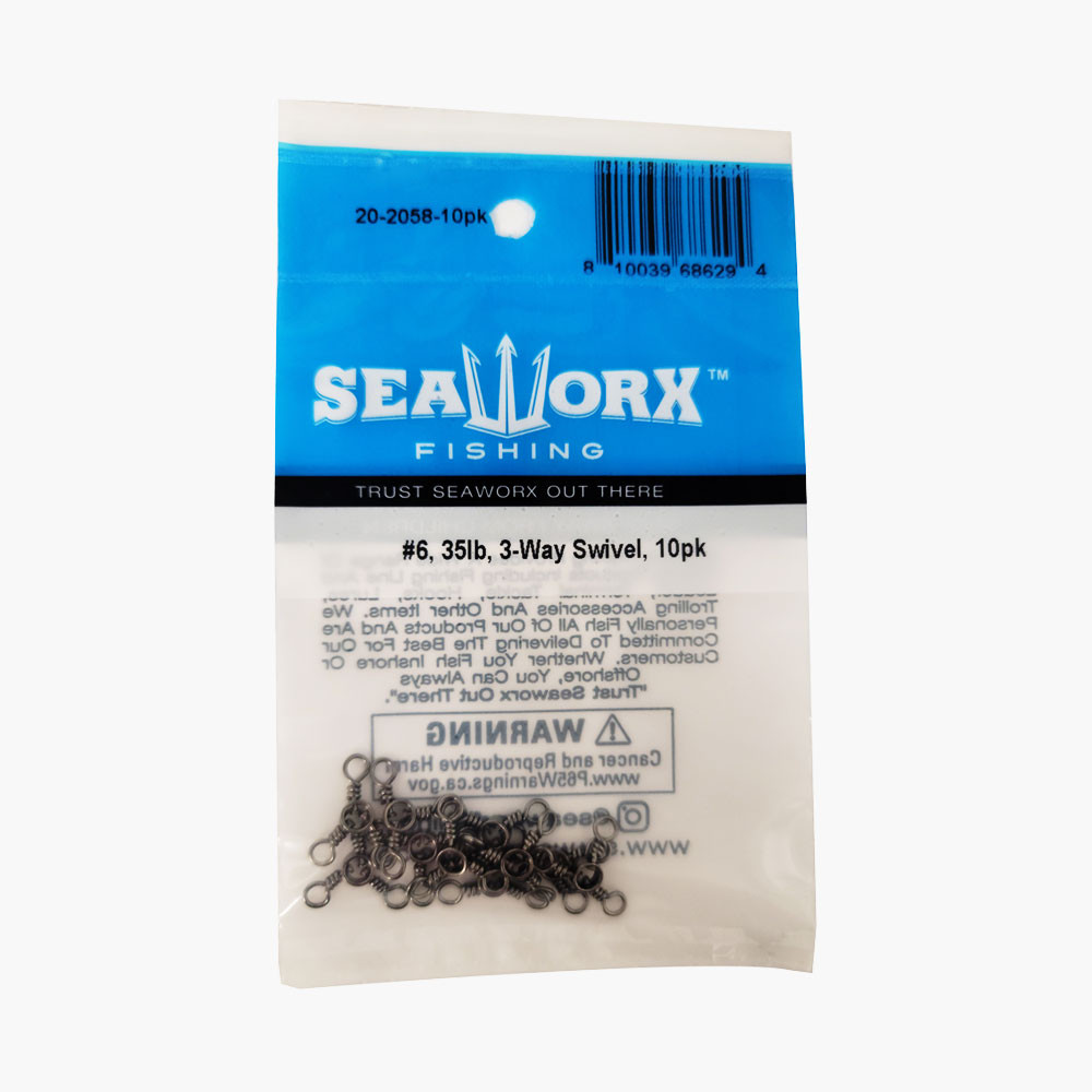 #6, 35lb, 3-Way Swivel, 10pk