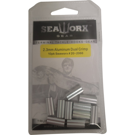 2.3mm Aluminum Dual Crimp, 10pk