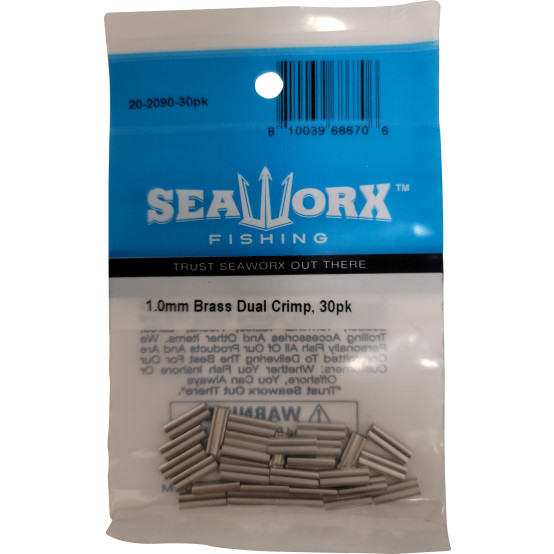 1.0mm Brass Dual Crimp, 30pk