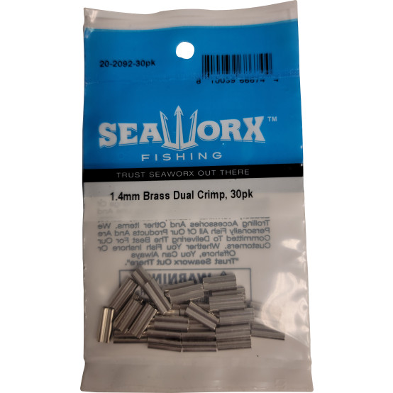 1.4mm Brass Dual Crimp, 30pk