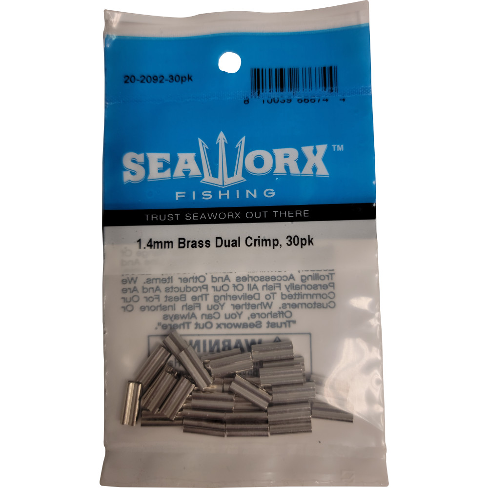 1.4mm Brass Dual Crimp, 30pk