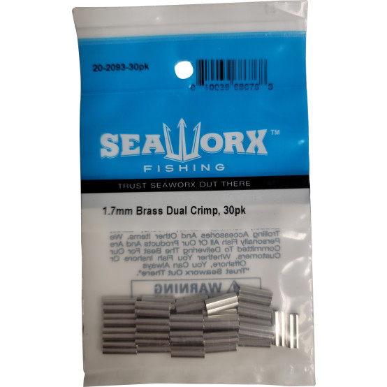 1.7mm Brass Dual Crimp, 30pk