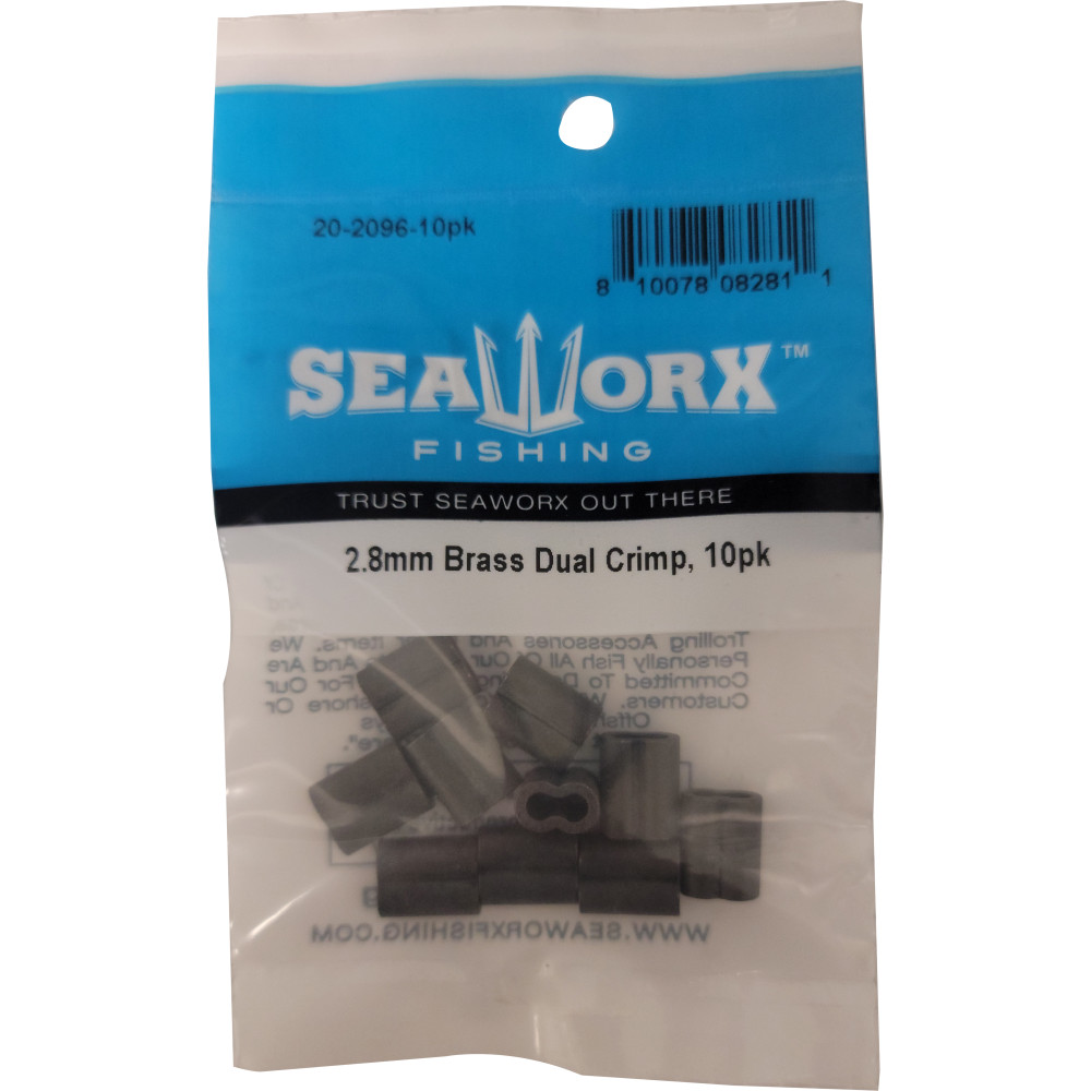 2.8mm Brass Dual Crimp, 10pk