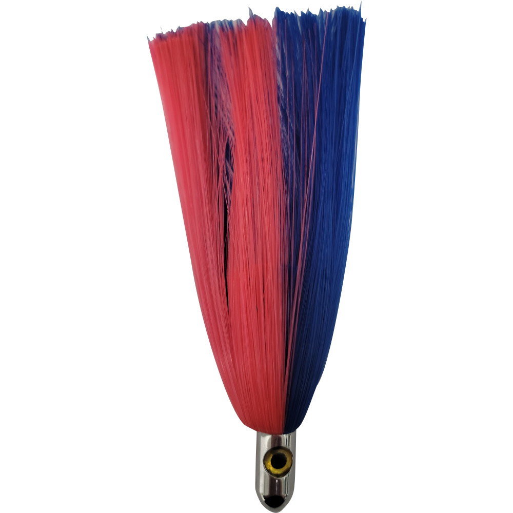 Bally Turbo lure, 6.75" chrome head, pink/blue hair skirt