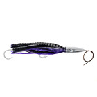 Trolling lure, 19(oz) Bullet Head, black/purple,12/0 hookset