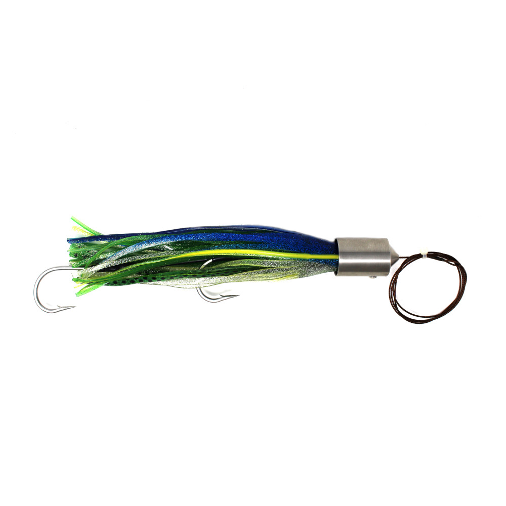 Trolling lure, (15oz) Cowbell, blue/green, 10/0 hookset