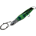 Trolling lure, (17oz) Jetted big head, green/black, 12/0 hookset