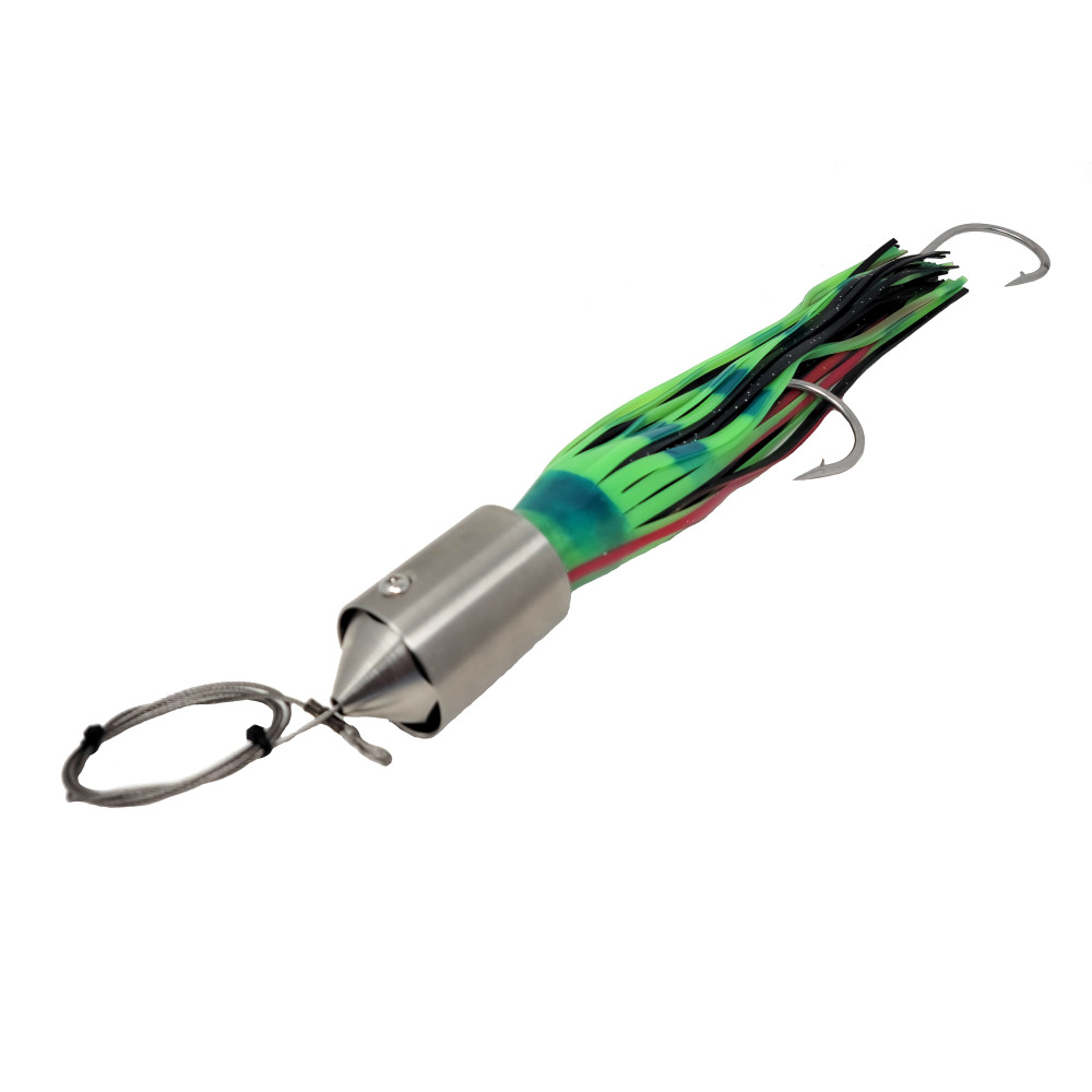 Trolling lure, (28oz) Cowbell, green/black 12/0 hookset
