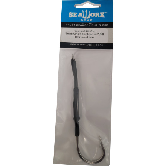 Small Single Hookset, 4.5", 6/0 Stainless Hook..