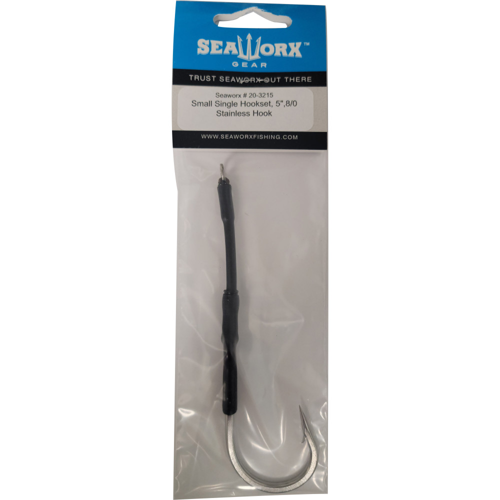 Small Single Hookset, 5", 8/0 Stainless Hook..