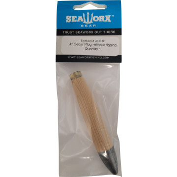 4" Cedar Plug, without rigging