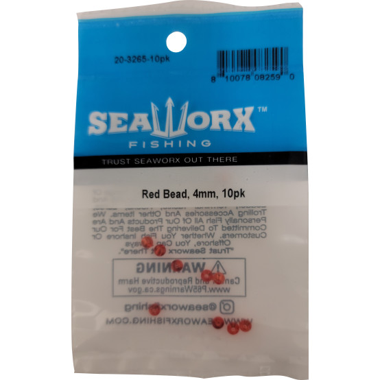 Red Bead, Round, 4mm, 10pk