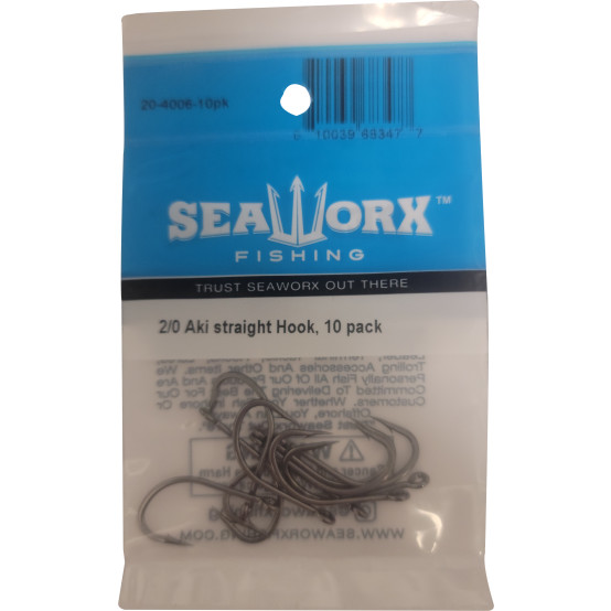 2/0 Aki Straight Hook, 10pk