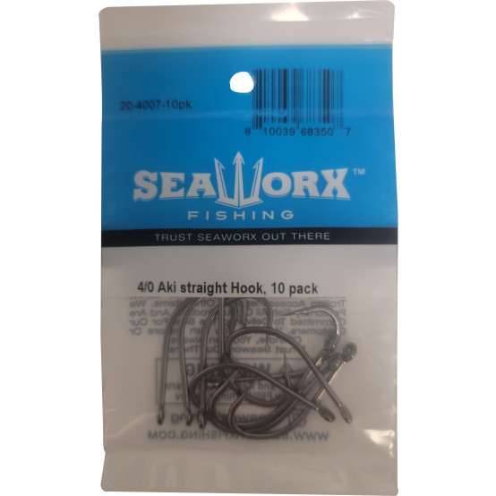 4/0 Aki Straight Hook, 10pk