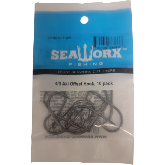 4/0 Aki Offset Hook, 10pk