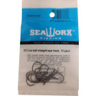 2/0 Live bait straight eye hook, 10pk