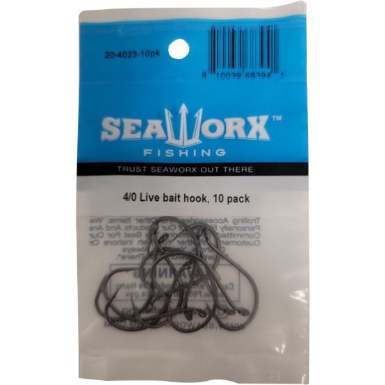 4/0 Live bait hook, 10pk