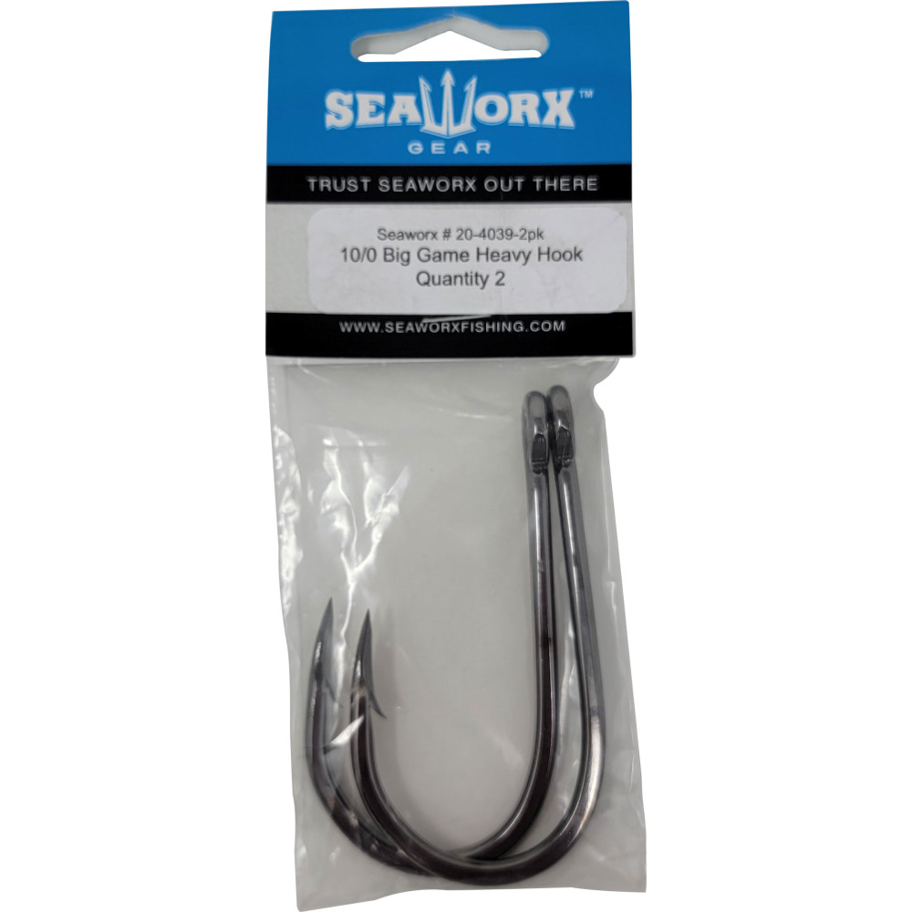 10/0 Big Game Heavy Hook, 2pk