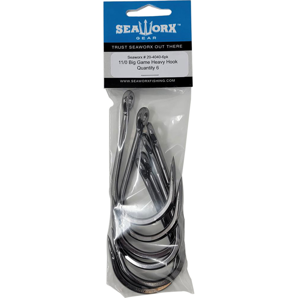 11/0 Big Game Heavy Hook, 6pk